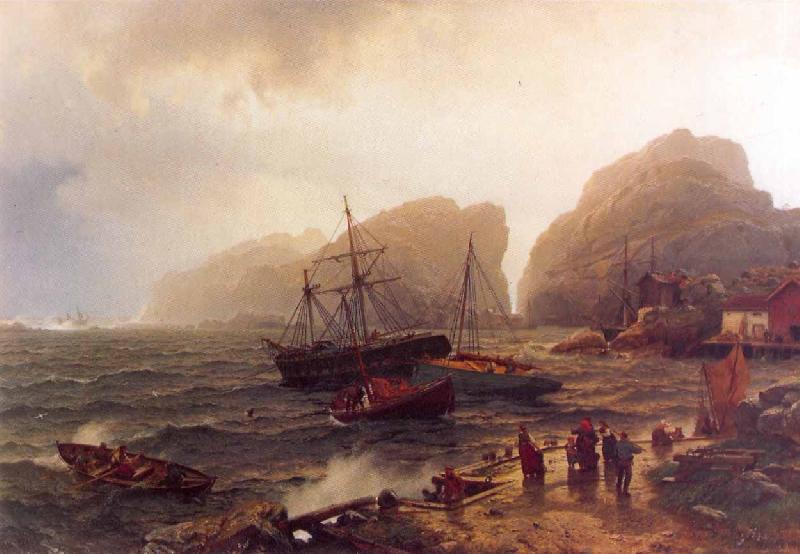 Hans Gude Ved Norskekysten oil painting image